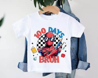 Spiderman 100 Days Of School Shirt, Disney Back To School Tee, Superhero 100th Days Teacher Tee, Boy School T-shirt, 100 Days Sweater