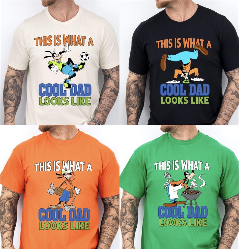 a group of three men wearing matching t - shirts