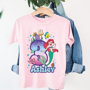 Little Mermaid Birthday Shirt, Disney Birthday Girl Shirt, Princess Ariel Birthday Tee, Custom Princess Birthday Sweatshirt