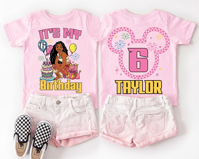 Princess Moana Birthday Girl Shirt, Disney Moana Birthday Family Tee, Custom It's My Birthday Shirt, Disneyworld Moana Birthday Mom Dad Tee