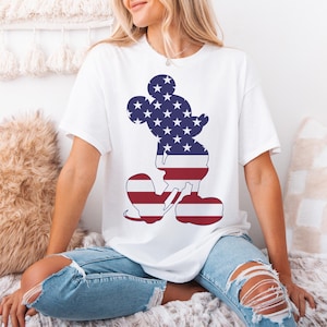 Disney Mickey American Flag Shirt, Mickey Mouse 4th of July T-Shirt, Independence Day 2026 Sweatshirt, American Family Shirt, Patriotic Tees