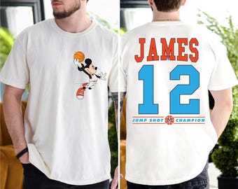 Disney Mickey Custom Basketball Shirt, Kids Mickey Sweatshirt, Toddler Sport Shirt, Team Number Tee, Basketball Player T-Shirt
