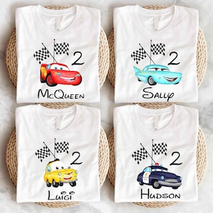 Cars Birthday T-Shirt, Lightning McQueen Birthday Shirt, Disney Birthday Boy Shirt, Tow Mater Birthday Shirt, Sally Birthday Girl Sweatshirt