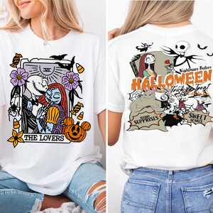 Jack and Sally T-shirt, Disney Halloween Couple Shirt, The Lovers Shirt, Halloween Skeleton Couple Tee, Nightmare Before Halloween Hoodie