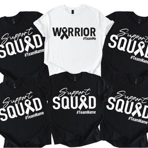 Maglietta di supporto per la lotta contro il cancro ai polmoni, felpa di sensibilizzazione, maglietta della squadra di supporto, maglietta White Ribbon Warrior, maglietta con il nome della squadra di sensibilizzazione sul cancro