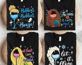 Disney Princess Drinking Shirt, Princess Wine Shirt, Drink Around World shirt, Disney Bachelorette, Epcot Drink Tour, Wine Festival 2025 Tee