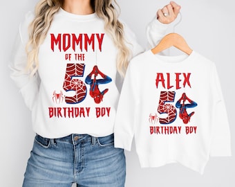 Spiderman Birthday T-shirt, Disney Birthday Boy Shirts, Spiderman Birthday Family Shirt, Spider Mom Birthday Tee, Avengers Birthday Shirt