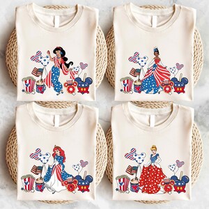 Disney 4th of July T-Shirt, Princess Independence Day Shirt, Disneyworld American Girl Shirt, 4th of July Women Shirt, Disney Princess Tee