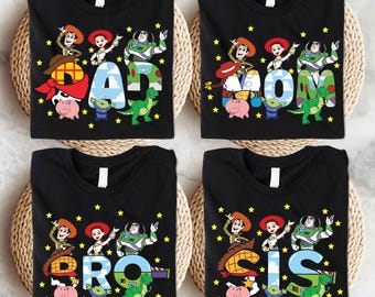 Maglietta di compleanno per la famiglia Toy Story, maglietta per il compleanno del ragazzo Disney, maglietta coordinata per il compleanno di Buzz Lightyear, felpa per la festa della ragazza Jessie