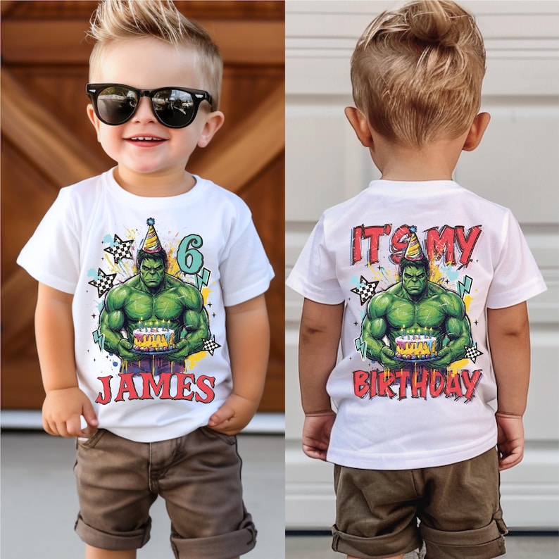 Marvel Hulk Birthday T-shirt, Disney Birthday Boy Shirt, It's My Birthday Tee, Avengers Birthday Sweatshirt, Spiderman Birthday Hoodie