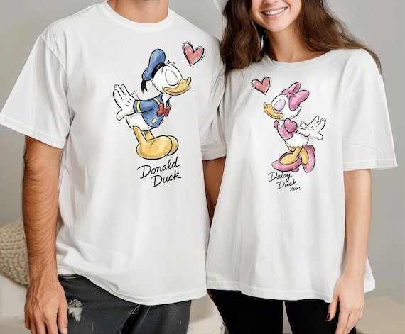 Disney Donald and Daisy Couple Matching Shirt, Disneyland Trip T-Shirt, Disneyland Couple Tee, Donald Sweatshirt, Disney Couple Matching Tee