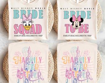 Chemise voyage EVJF Disney, t-shirt fête de la mariée Minnie, chemise mariée Daisy Duck, t-shirt EVJF Disneyland, sweat-shirt escouade mariée