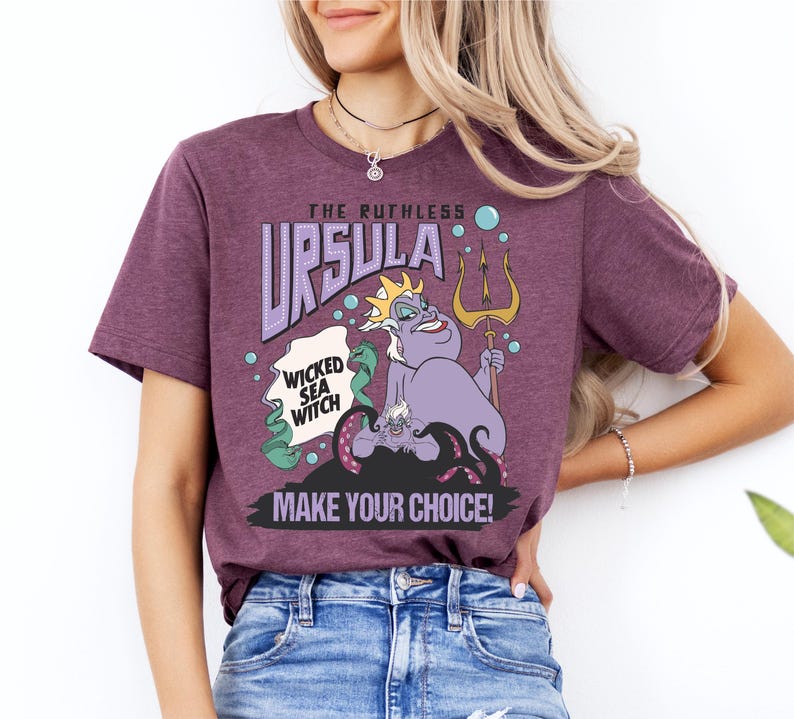 Disney Ursula Shirt, Villains T-Shirt, Bad Witches Shirt, Wicked Sea Witch Tee, The Ruthless Ursula Shirt, Disney Sea World Shirt