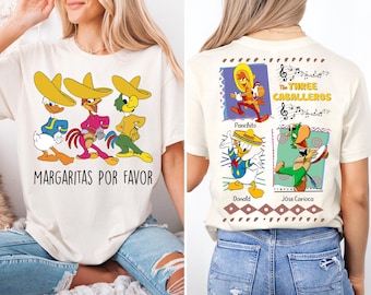 Disney The Three Caballeros Shirt, Donald Duck Jose Carioca T-Shirt, Mexican Fiesta Party Sweatshirt, Cinco De Mayo Shirt, Margaritas Tees