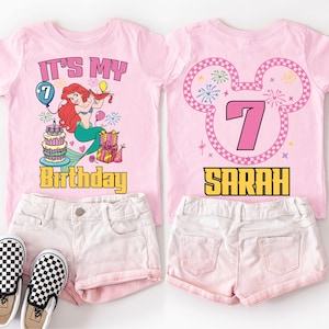 Little Mermaid Birthday T-shirt, Disney Princess Family Birthday Tee, Disney Birthday Girl Shirt, Princess Ariel Its My Birthday Sweatshirt