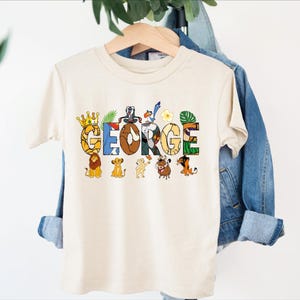 Maglietta Disney Il Re Leone, maglietta con nome personalizzato Disney, maglietta Animal Kingdom, maglietta Hakuna Matata, maglietta Disneyworld, maglietta con nome della famiglia Safari