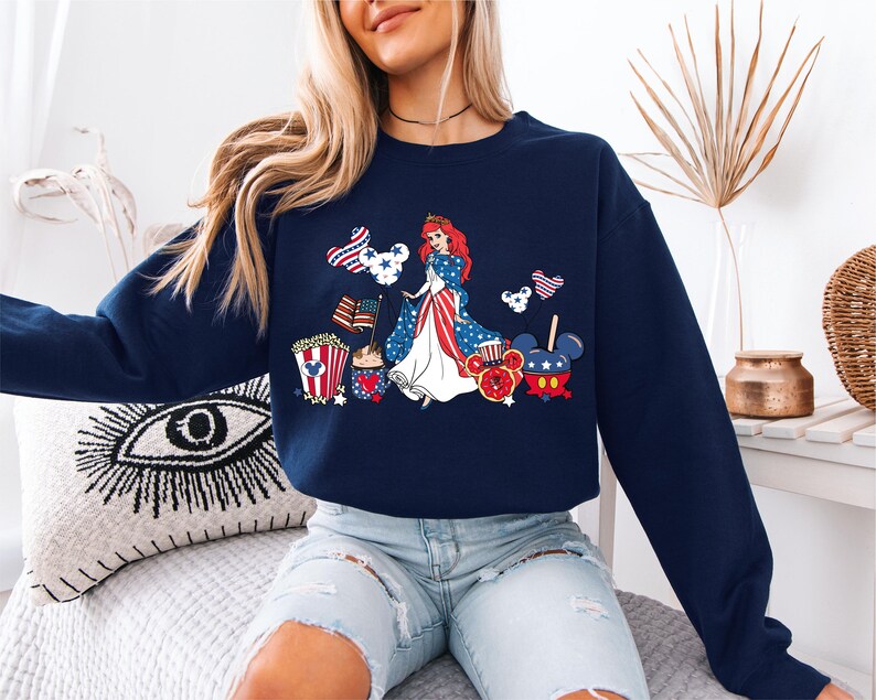 Disney 4th of July T-Shirt, Princess Independence Day Shirt, Disneyworld American Girl Shirt, 4th of July Women Shirt, Disney Princess Tee