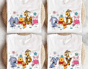 Camiseta da Família Ursinho Pooh, Camiseta Personalizada da Disney para Família, Camiseta da Mamãe Ursinho Pooh, Moletom do Papai, Camiseta Combinando para Família da Disneyworld
