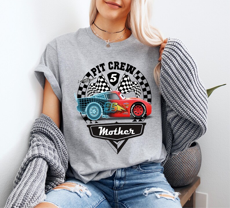 Cars Birthday Family T-Shirt, Lightning McQueen Birthday Matching Tee, Pit Crew Party Shirt, Birthday Boy Shirt, Disney Family Birthday Tee