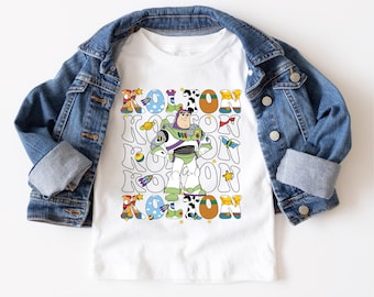 Toy Story Name T-Shirt, Disney Benutzerdefinierte Name Shirt, Buzz Lightjahre Sweatshirt, Disneyworld Reise Shirt, T-Rex Shirt, Woody Shirt, Jessie T-Shirt