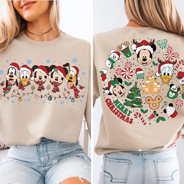Disney Merry Christmas Sweatshirt, Mickey and Friends Xmas Hoodie, Mickey Xmas Snacks Tee, Disneyland Christmas Trip T-shirt