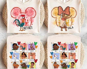 Princess Moana Shirt,  Disney Family T-Shirt, Hei Hei and Pua Shirt, Baby Moana Sweatshirt, Maui Dad Tee, Moana Birthday Trip Shirt