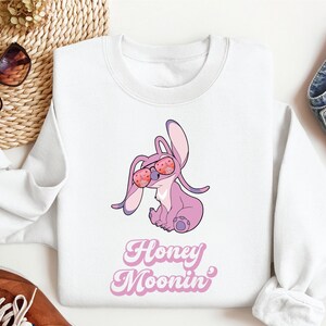 Stitch Angel Couple Matching Shirt, Disney Fiance T-shirt, Honeymoon Tee, Valentines Day Tee, Bride Groom Sweatshirt, Romantic Trip Shirt