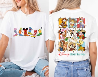 Disney Howdy Shirt, Mickey Friends Cowboy T-shirt, Disney Western Shirt, Country Family Tee, Cowgirl Sweatshirt, Mickey Cowboy Shirt