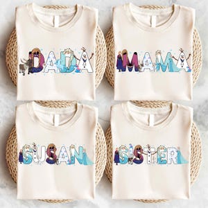 Disney Frozen T-Shirt, Custom Princess Elsa and Anna Shirt, Disneyland Olaf Sweatshirt, Princess Birthday Party T-Shirt