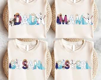 Disney Frozen T-Shirt, Custom Princess Elsa and Anna Shirt, Disneyland Olaf Sweatshirt, Princess Birthday Party T-Shirt