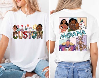 Disney Moana T-shirt, Princess Moana Shirt, Birthday Matching Tee, Disney Custom Name, Moana Family Shirt, Disneyworld Family Trip Shirt