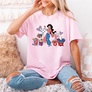 Disney 4th of July T-Shirt, Princess Independence Day Shirt, Disneyworld American Girl Shirt, 4th of July Women Shirt, Disney Princess Tee