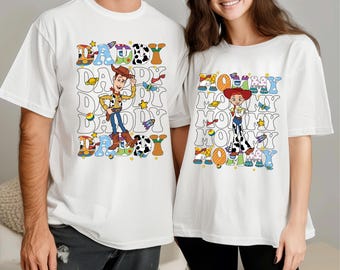Camiseta de Toy Story para mamá y papá, camiseta Disney para mamá y papá, camiseta para papá y mamá, camiseta de regalo para madre y padre, camiseta de viaje familiar de Disney