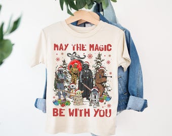 Maglietta di Natale di Star Wars, felpa di Natale Disney per bambini, felpa con cappuccio di Natale di Star Wars, maglietta per la festa di Natale di Galaxy Wars