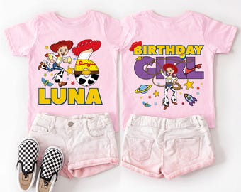 Jessie verjaardag meisje shirt, Disney verjaardag meisje T-shirt, Toy Story aangepaste verjaardag T-shirt, western verjaardagsshirt, Disney cowgirl verjaardag tee