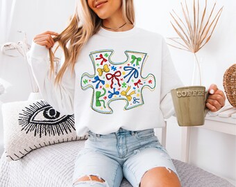 Autism T-shirt, Autism Puzzle Shirt, Autism Awareness Month Shirt, Autism SPED Teacher Tee, Autism Mom Shirt, Autism Motivation Tee