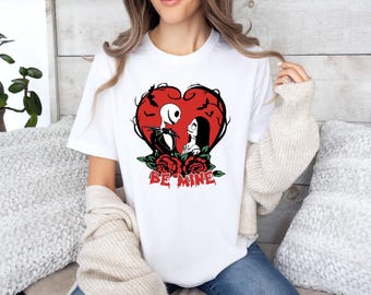 Jack And Sally Be Mine Valentine Sweatshirt, Nightmare Lover Shirt, Disney Wife and Husband Tee, Honeymoon Trip T-shirt, Girlfriends Shirt