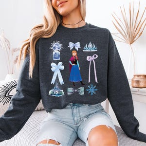 Disney Elsa and Anna T-Shirt, Frozen Coquette Shirt, Princess Elsa Bow Tee, Disneyland Girls Trip Tee, Princess Anna Sweatshirt