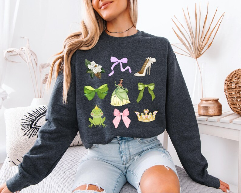 Disney Princess Coquette Shirt, Snow White Tee, Rapunzel Shirt, Aurora Tee, Belle Shirt, Elsa Anna T-Shirt, Ariel Sweater, Cinderella Shirt