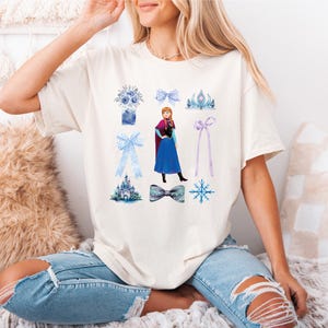 Disney Elsa and Anna T-Shirt, Frozen Coquette Shirt, Princess Elsa Bow Tee, Disneyland Girls Trip Tee, Princess Anna Sweatshirt