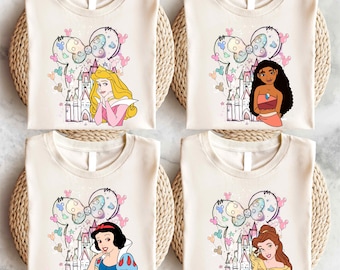 Disney Princess T-Shirt, Rapunzel Shirt, Snow White Sweatshirt, Little Mermaid Tee, Belle Shirt, Minnie Magical Castle Tee, Girls Trip Shirt