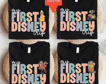 Min första Disney-resa T-shirt, Första Disneyworld-resan T-shirt, Stitch semester T-shirt, Disney Cars första resa T-shirt, Star Wars barntröjor