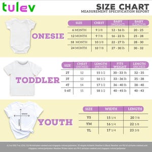 the size chart for a baby's bodysuit