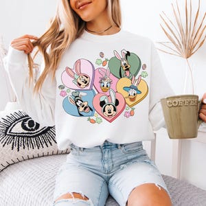 Mickey and Friends Easter Shirt, Disney Family Matching Easter T-Shirt, Mickey Minnie Easter Egg Hunt Trip Tees, Donald and Daisy Bunny Tees
