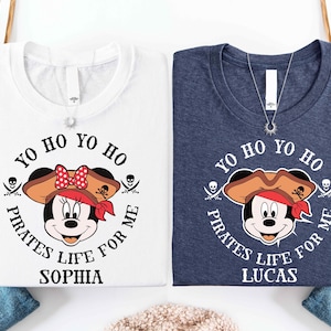 Mickey and Minnie Pirates Shirt, Disney Custom Cruise T-Shirt, Family Cruising Trip Tee, Disneyland Caribbean Shirt, Pirates Life For Me Tee