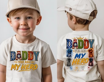 Daddy You Are My Hero Shirt, Father's Day Superhero T-shirt, My Hero Dad Sweatshirt, Best Dad Ever Kids Shirt, Kids Shirt for Father's Day