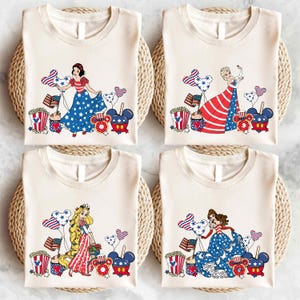 Disney 4th of July T-Shirt, Princess Independence Day Shirt, Disneyworld American Girl Shirt, 4th of July Women Shirt, Disney Princess Tee