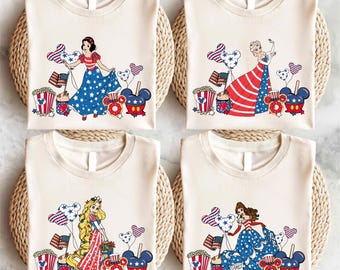 Disney 4. Juli T-Shirt, Prinzessin Inbezug auf den 4. Juli Shirt, Disney World American Girl Shirt, 4. Juli Frauen Shirt, Disney Prinzessin T-Shirt