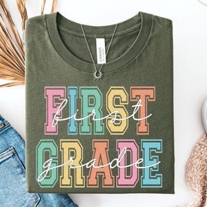 First Grade T-shirt, Hello School Shirt, Back To School Sweatshirt, 1st Grade Teacher Tee, First Day of School Tee, First Grade Crew Shirt