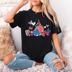 Disney 4th of July T-Shirt, Princess Independence Day Shirt, Disneyworld American Girl Shirt, 4th of July Women Shirt, Disney Princess Tee